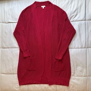BP Red Women's Long Cardigan Size XL 100% Cotton